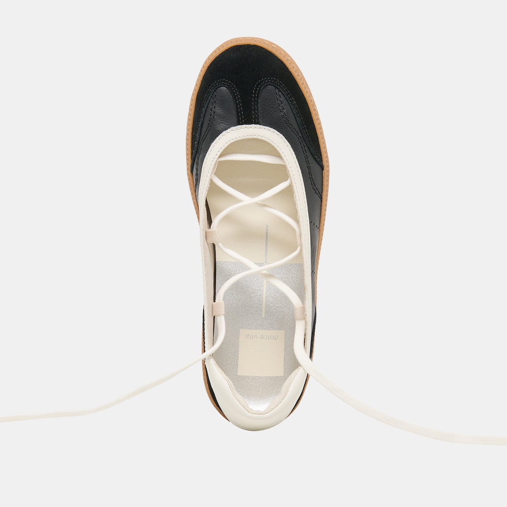 Nyomie Black Leather Sneakers | Women Dolce Vita