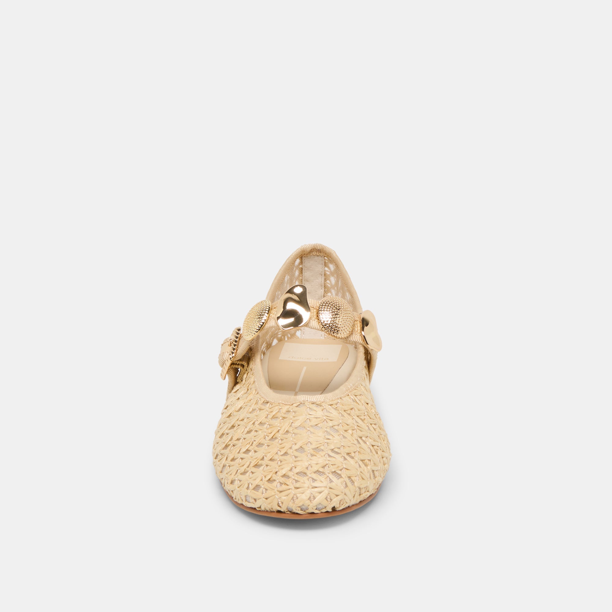 Relan Natural Cross Hatch Raffia Ballet Flats | Women Dolce Vita