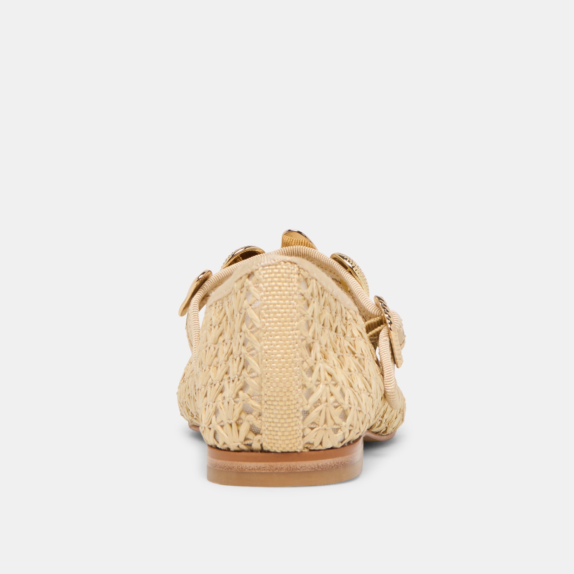 Relan Natural Cross Hatch Raffia Ballet Flats | Women Dolce Vita