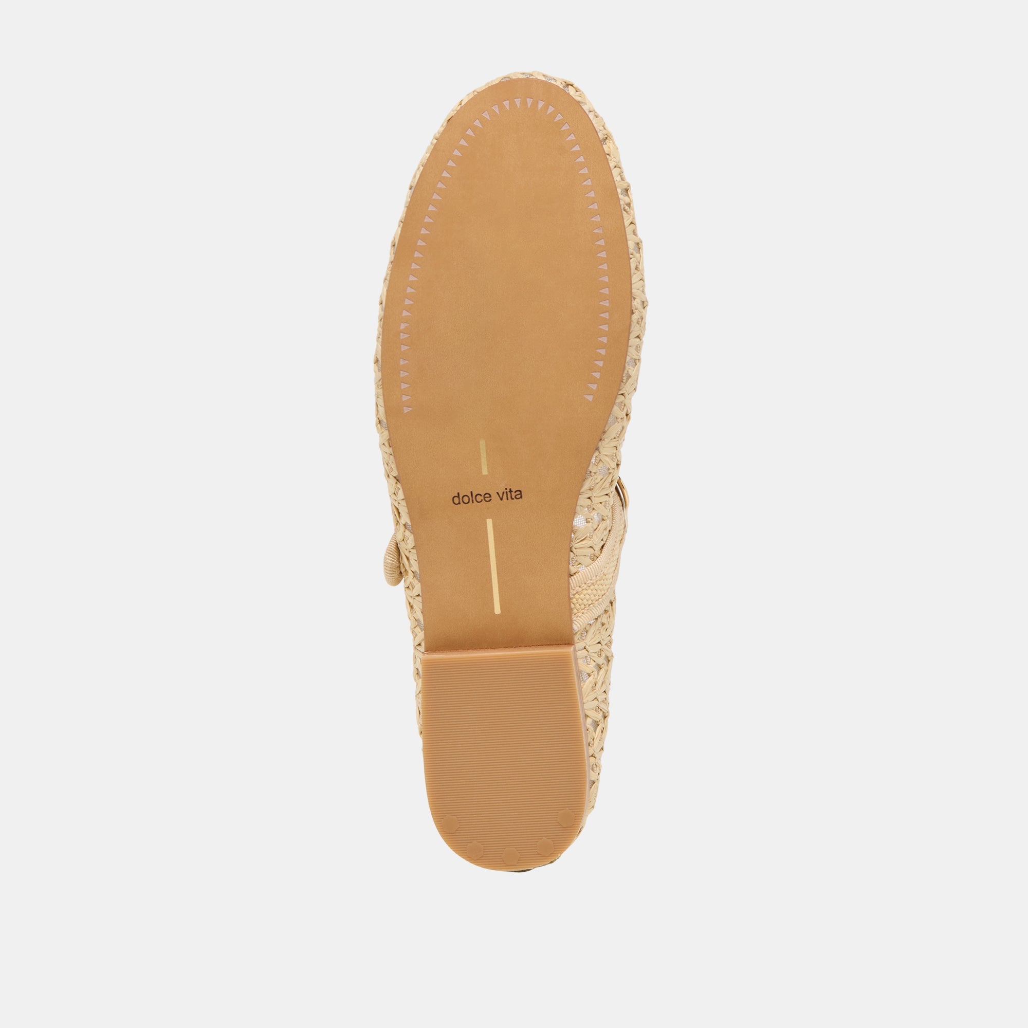 Relan Natural Cross Hatch Raffia Ballet Flats | Women Dolce Vita