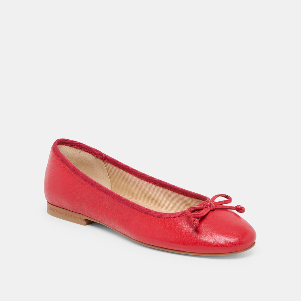 Ritla Cherry Leather Ballet Flats | Dolce Vita Women