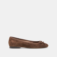 Ritla Dk Brown Suede Ballet Flats | Dolce Vita Women