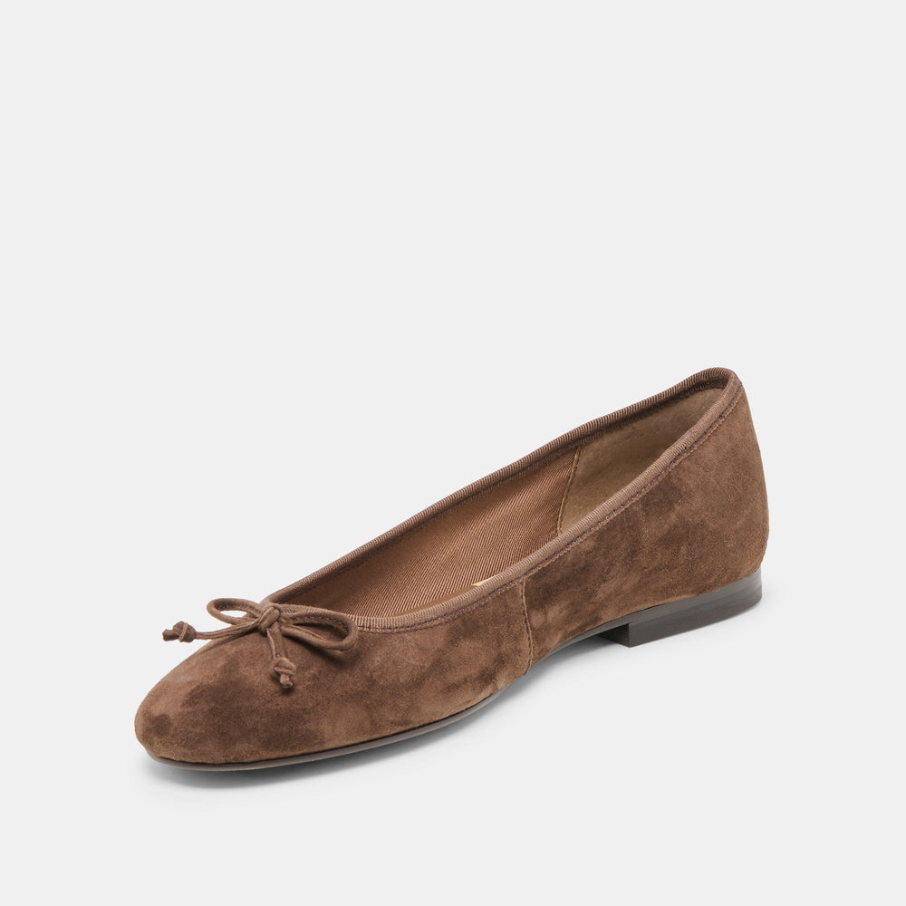 Ritla Dk Brown Suede Ballet Flats | Dolce Vita Women