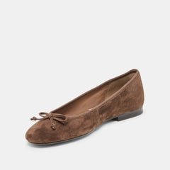 Ritla Dk Brown Suede Ballet Flats | Dolce Vita Women