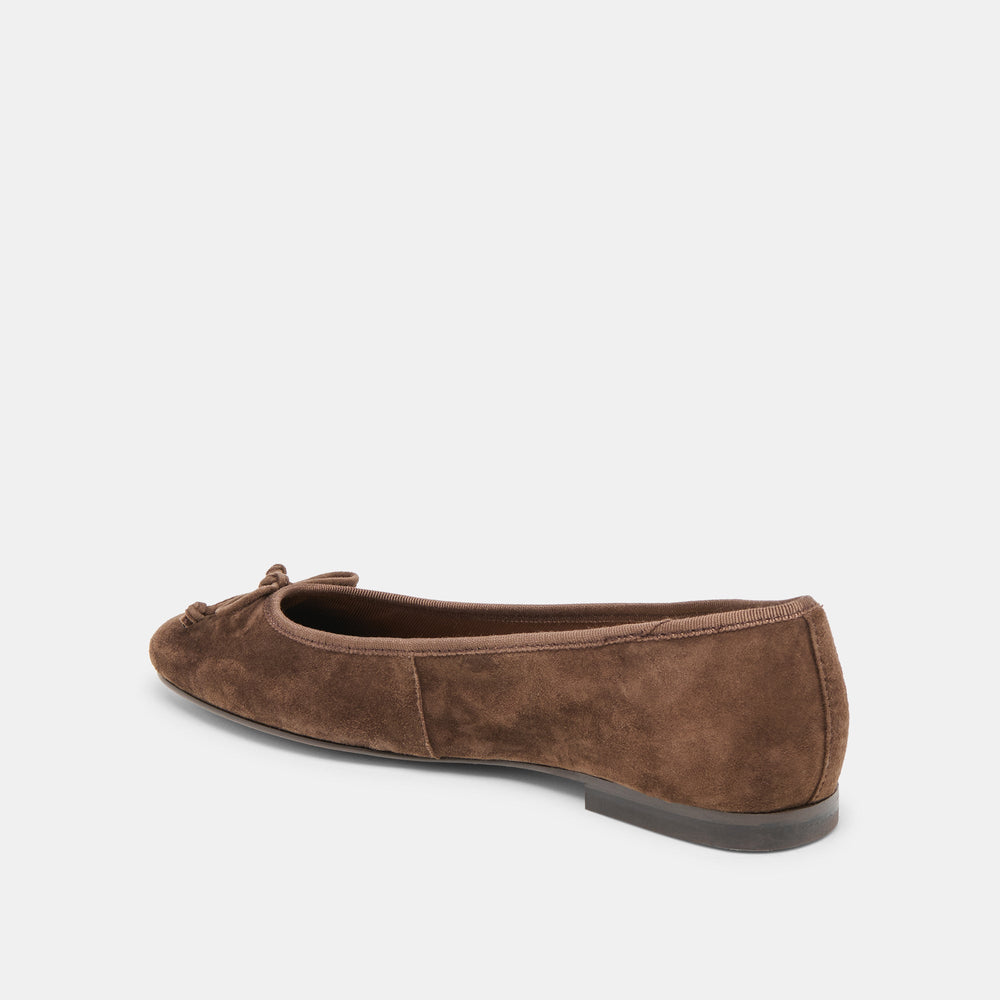 Ritla Dk Brown Suede Ballet Flats | Dolce Vita Women
