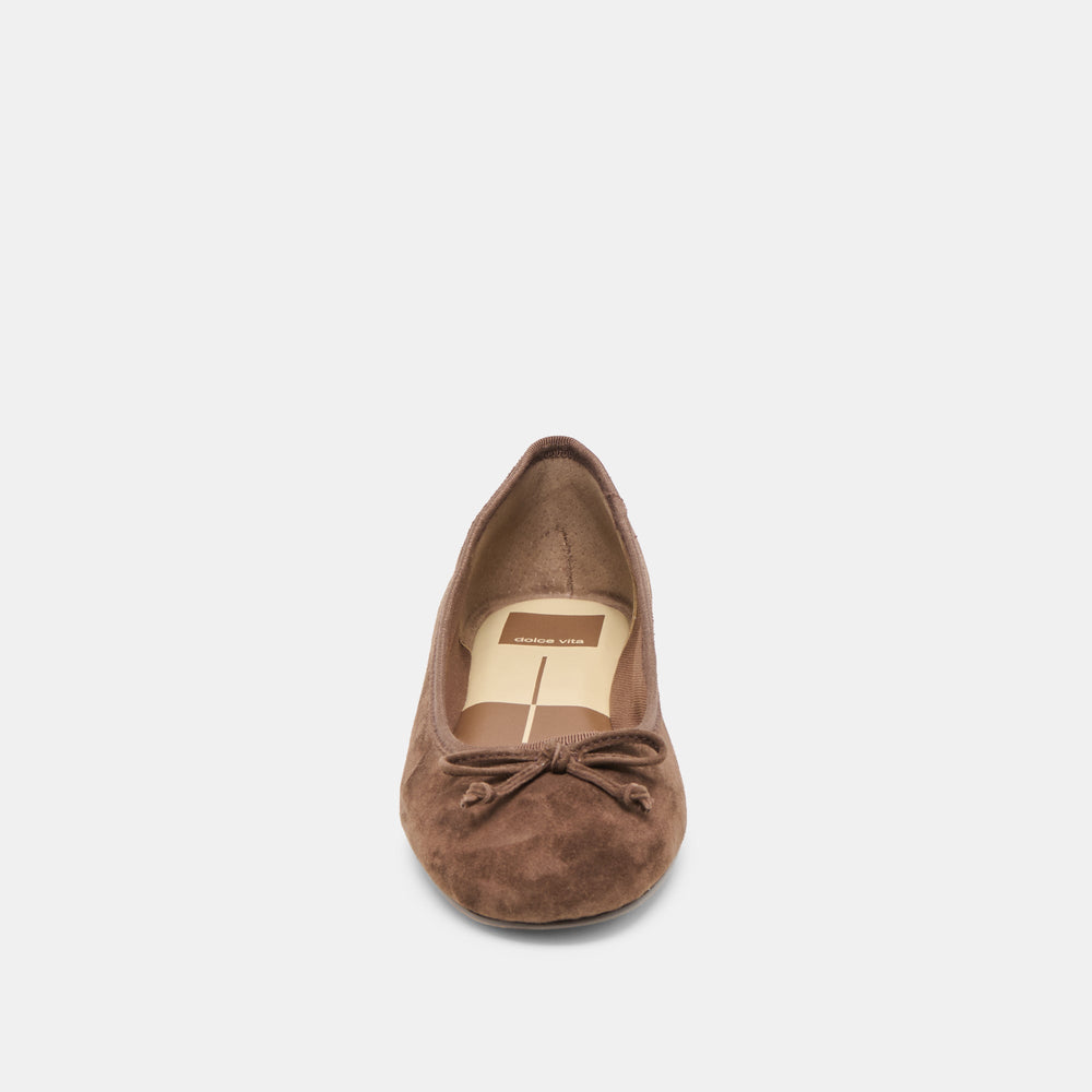 Ritla Dk Brown Suede Ballet Flats | Dolce Vita Women
