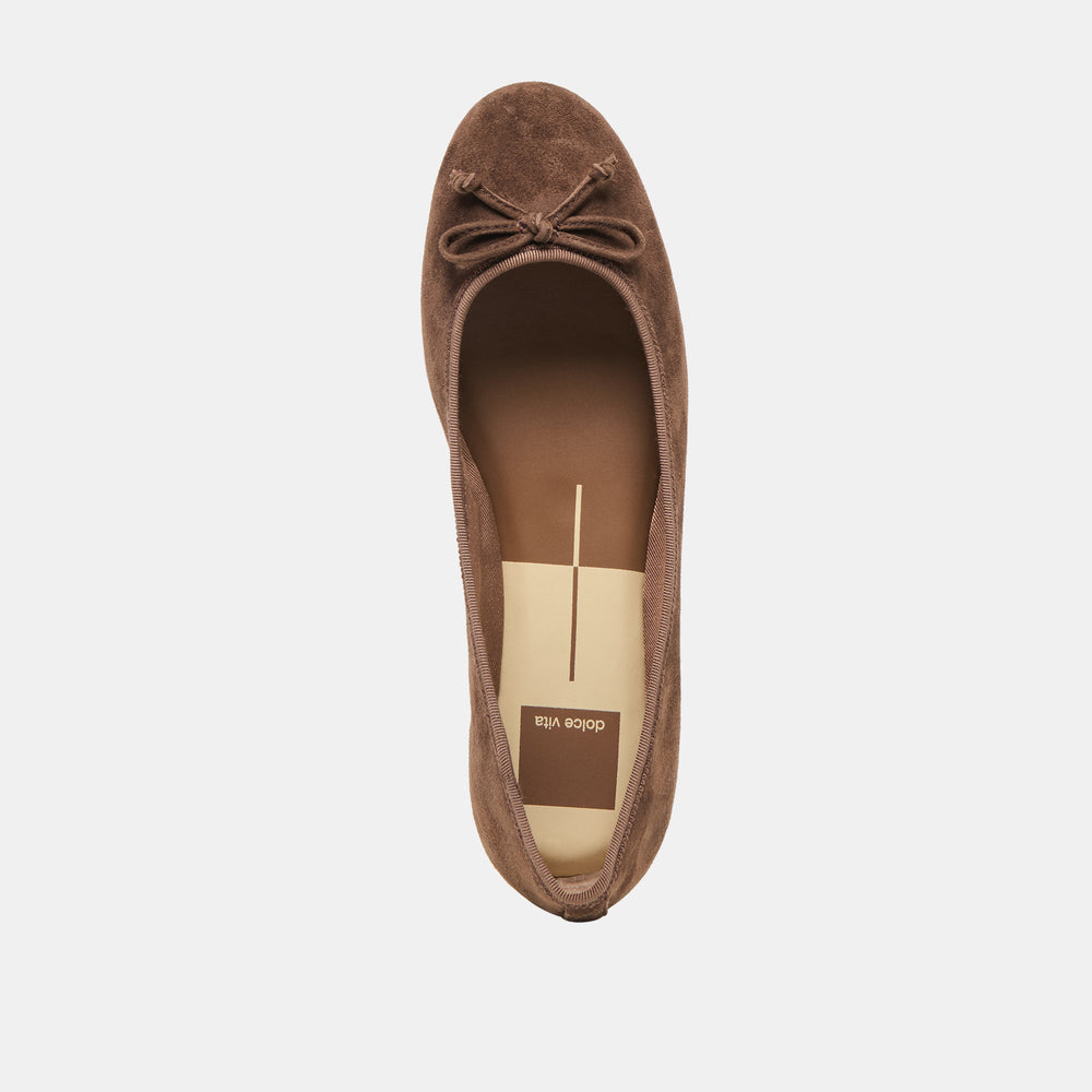 Ritla Dk Brown Suede Ballet Flats | Dolce Vita Women