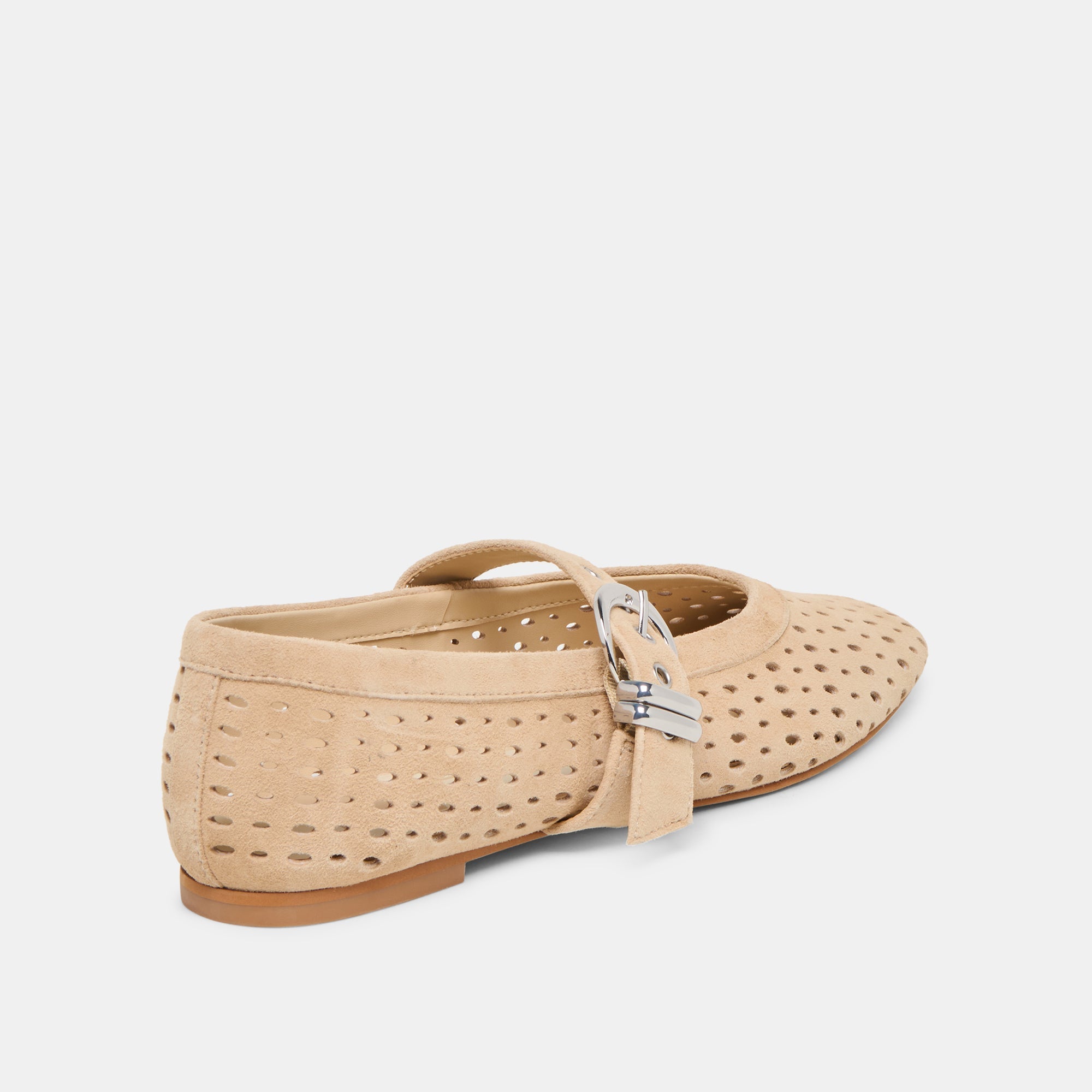 Mikel Camel Perforated Suede Ballet Flats | Dolce Vita Women