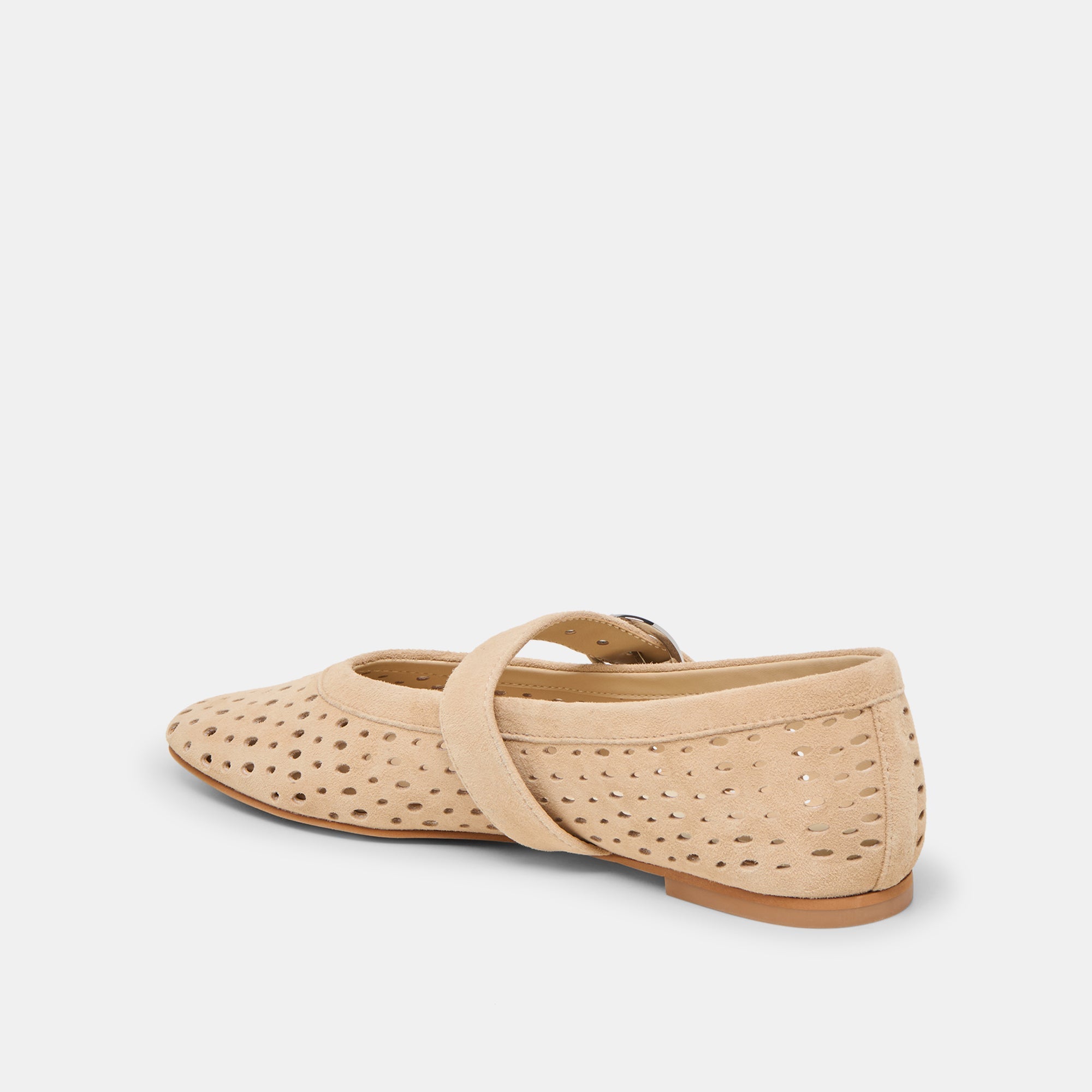 Mikel Camel Perforated Suede Ballet Flats | Dolce Vita Women