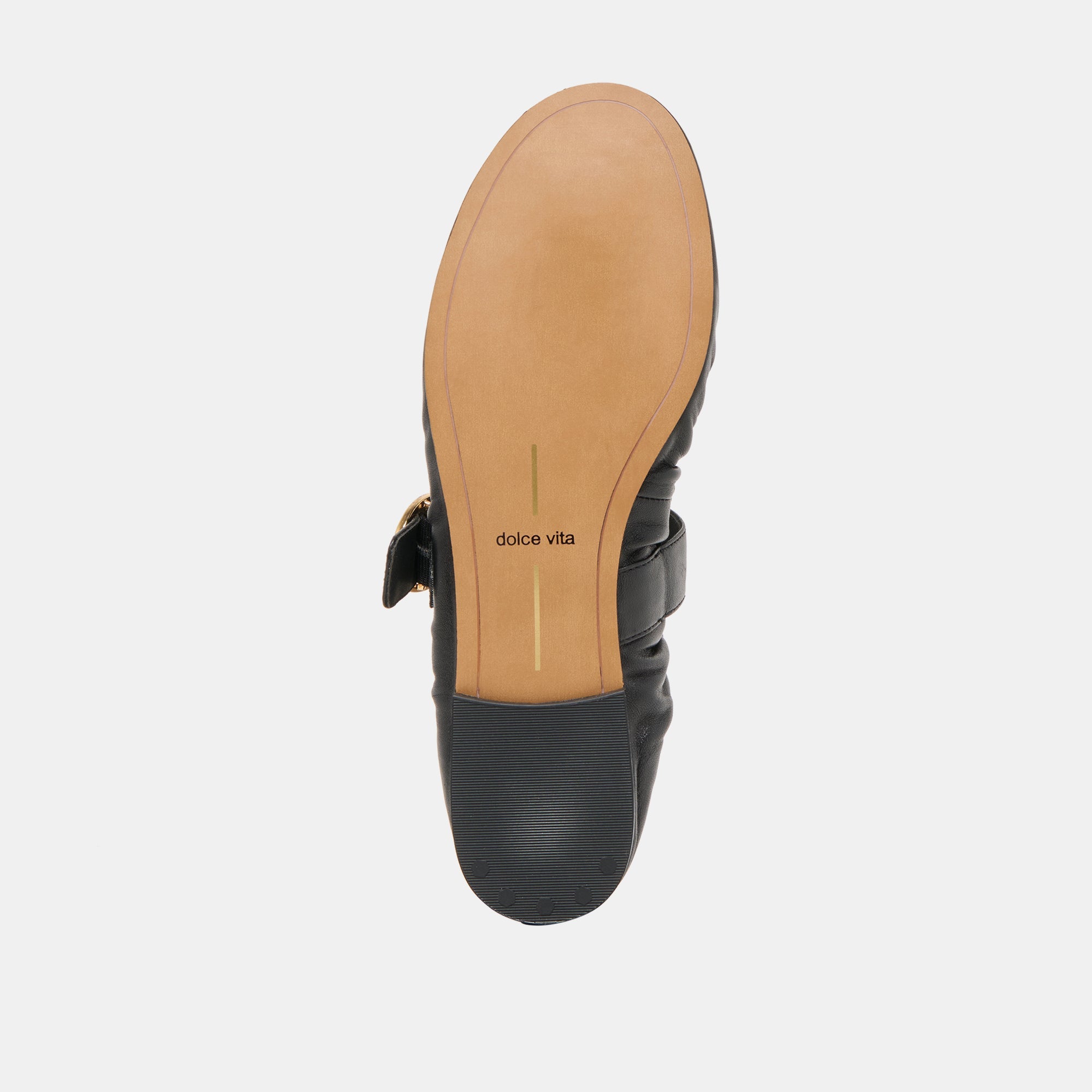 Caely Black Leather Ballet Flats | Women Dolce Vita