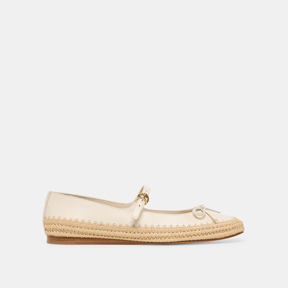 Betony Off White Leather Ballet Flats | Women Dolce Vita