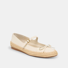 Betony Off White Leather Ballet Flats | Women Dolce Vita