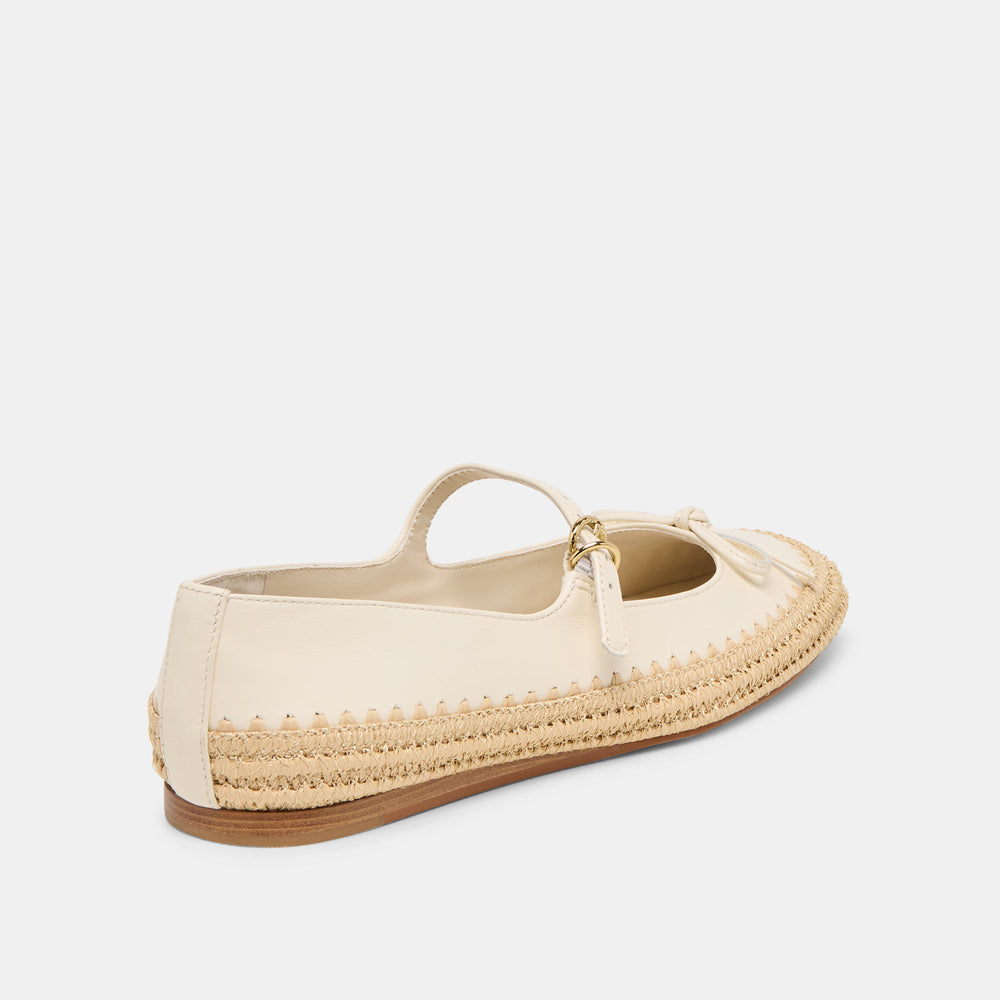 Betony Off White Leather Ballet Flats | Women Dolce Vita