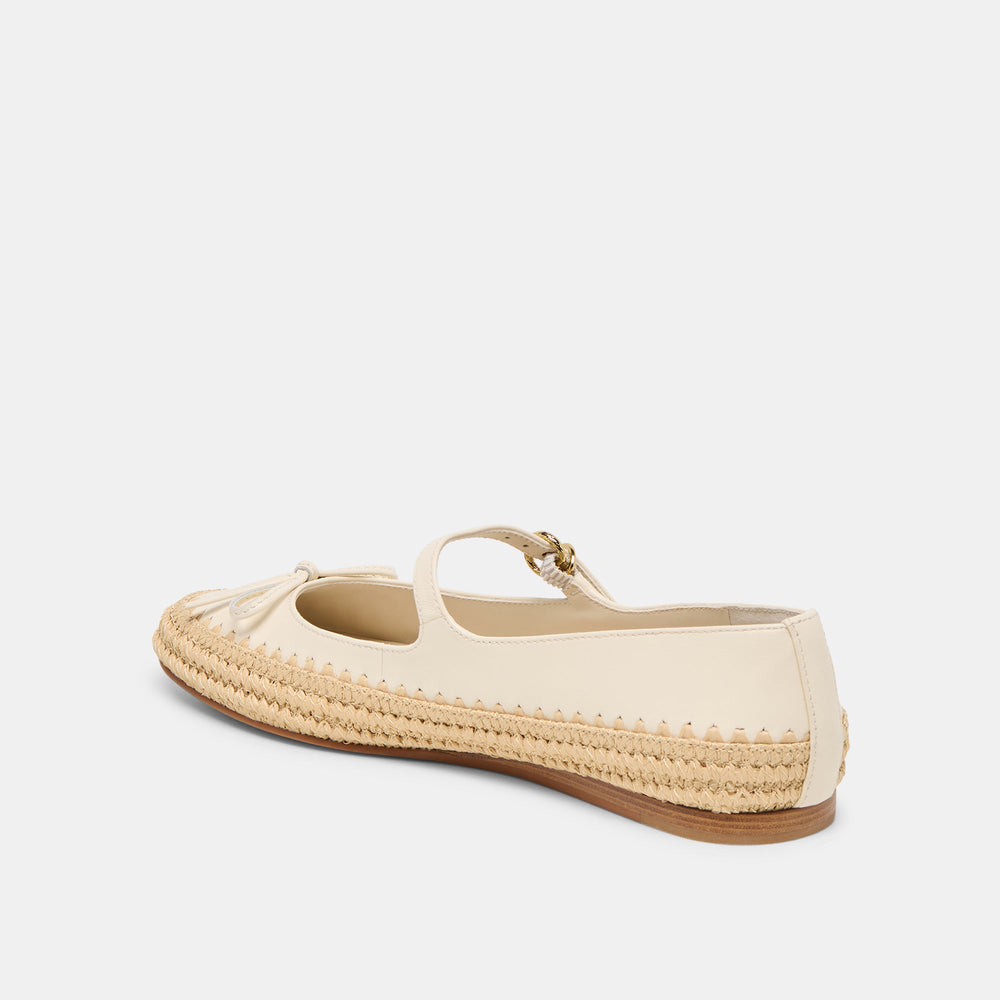 Betony Off White Leather Ballet Flats | Women Dolce Vita