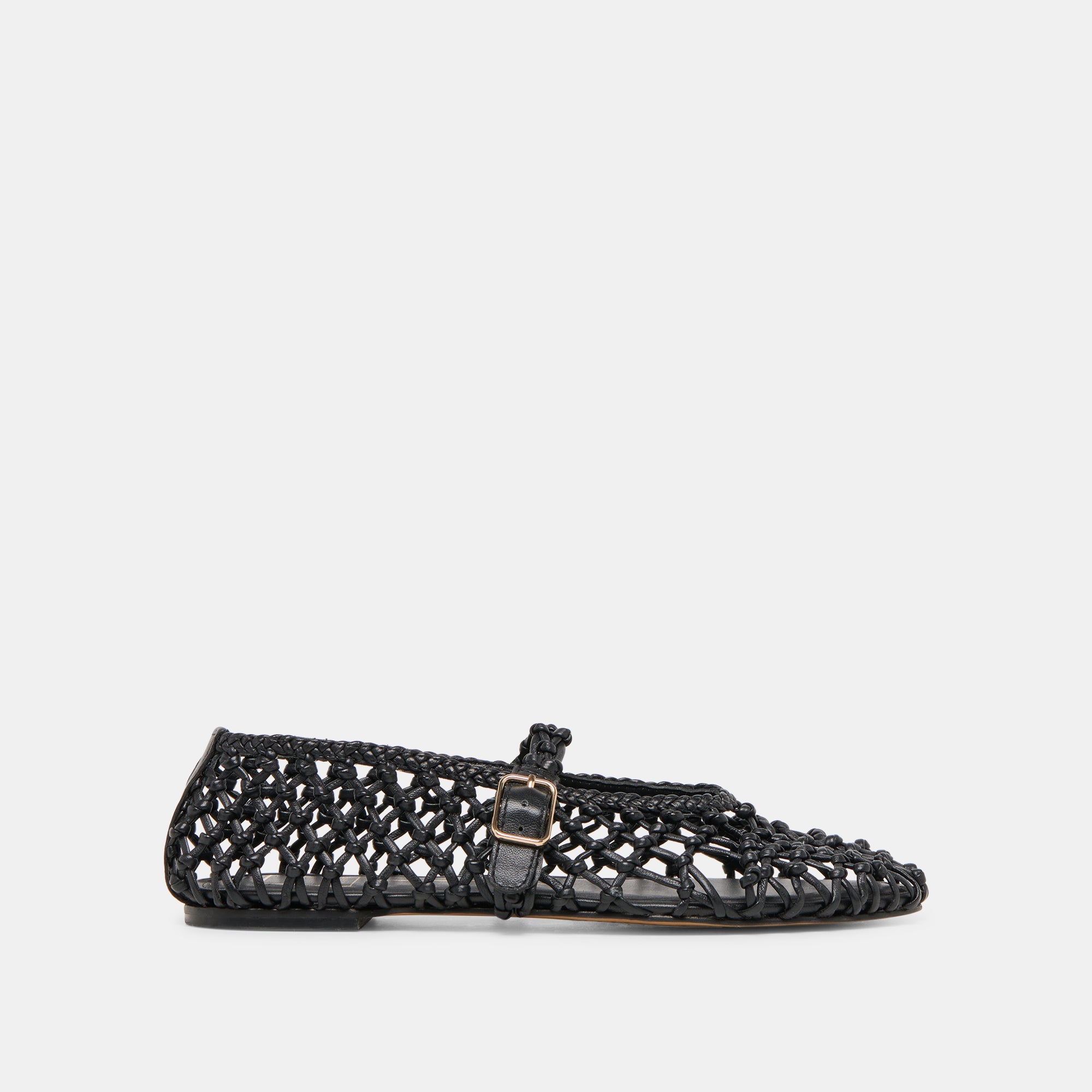 Clair Black Woven Leather Ballet Flats | Dolce Vita Women