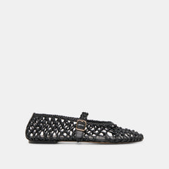 Clair Black Woven Leather Ballet Flats | Dolce Vita Women