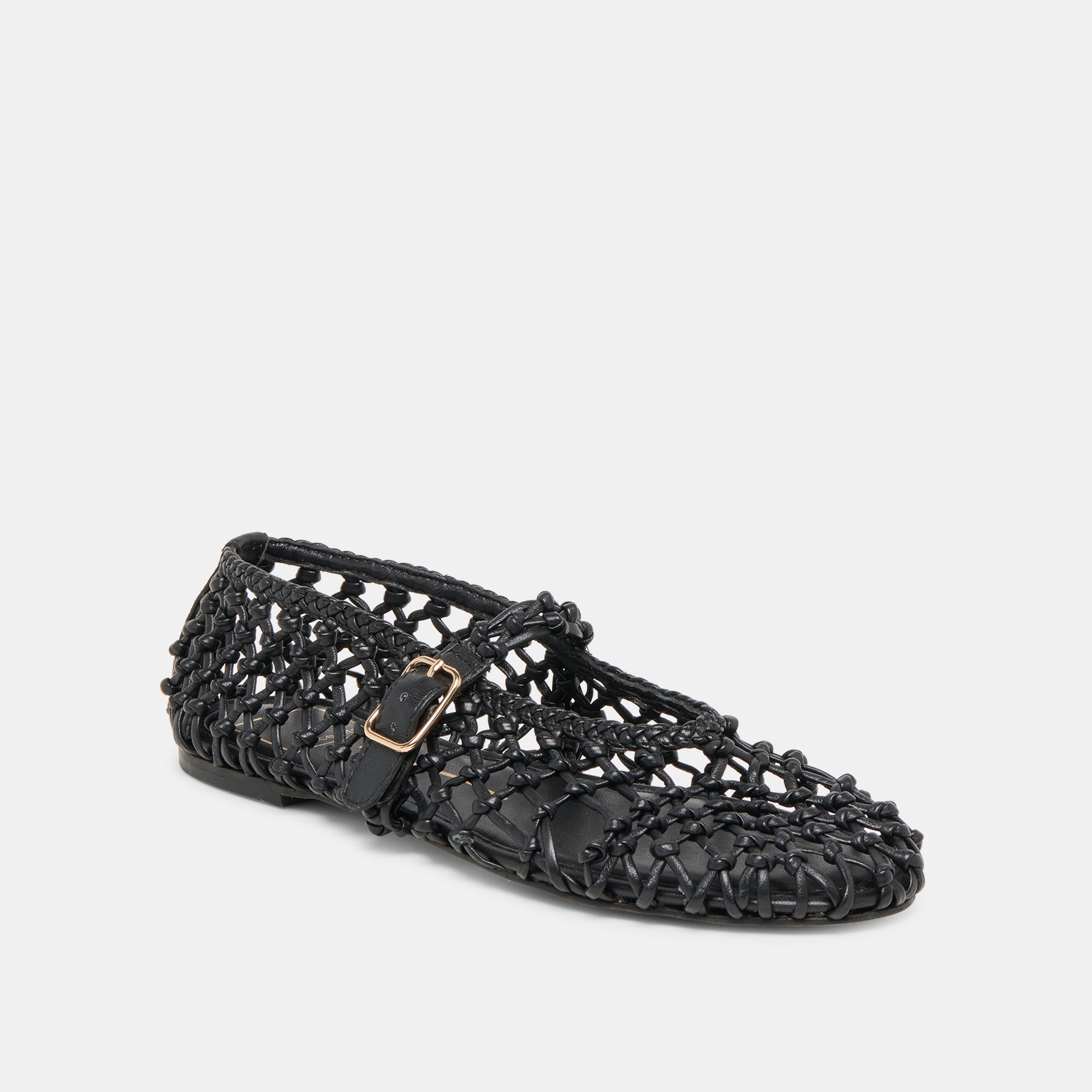 Clair Black Woven Leather Ballet Flats | Dolce Vita Women