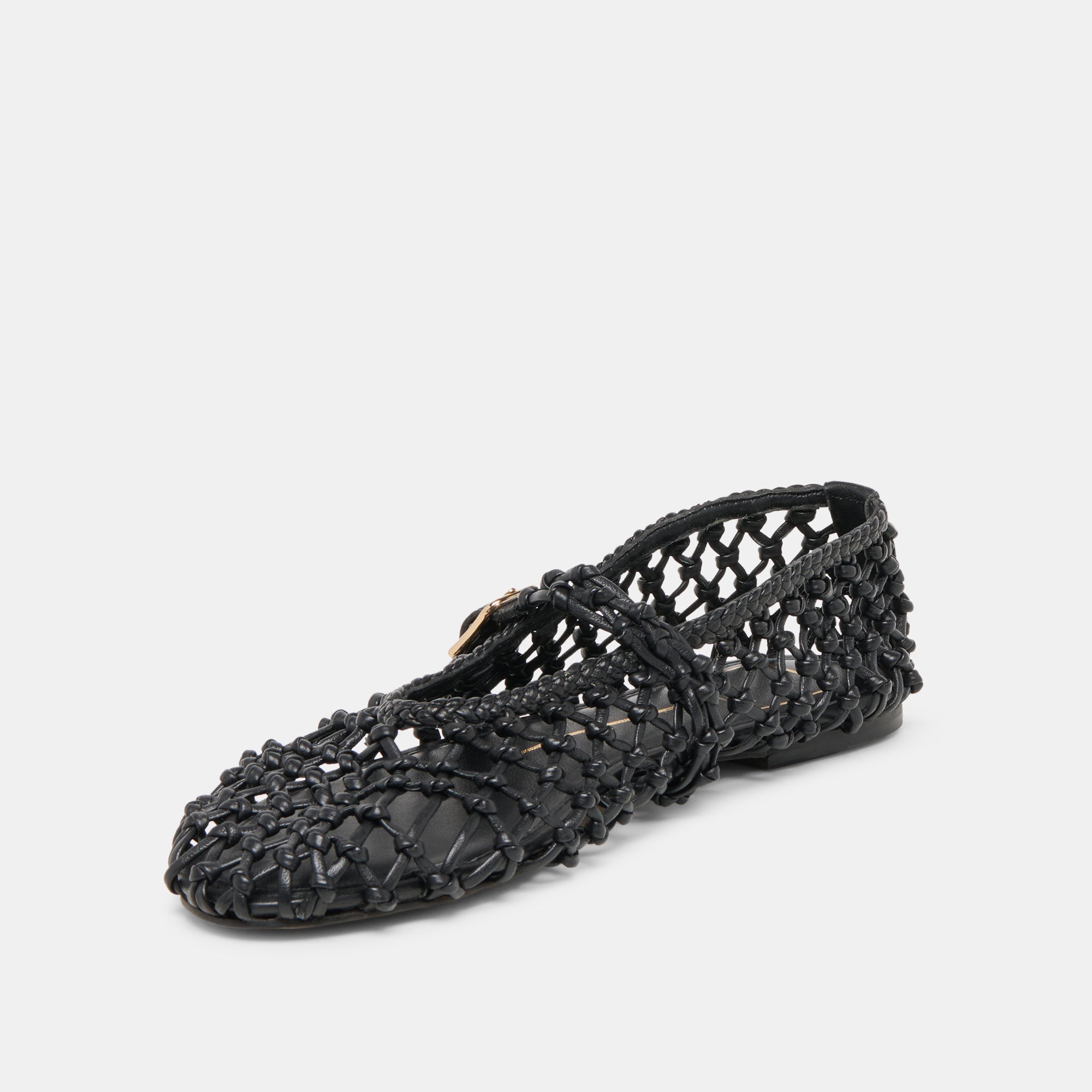 Clair Black Woven Leather Ballet Flats | Dolce Vita Women