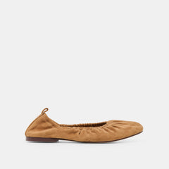Conrad Lt Brown Suede Ballet Flats | Women Dolce Vita