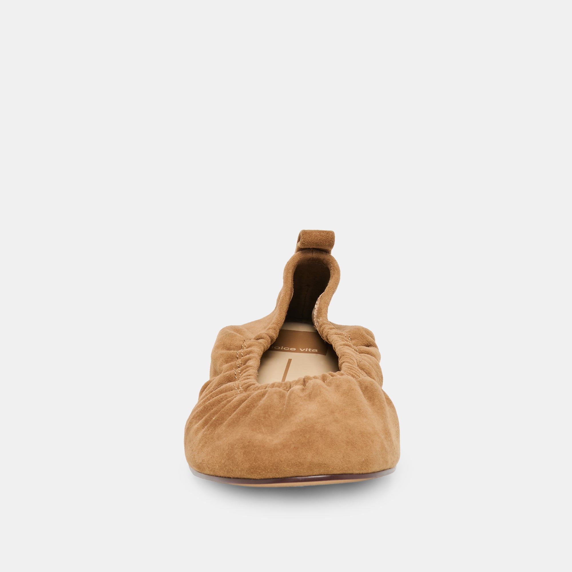 Conrad Lt Brown Suede Ballet Flats | Women Dolce Vita