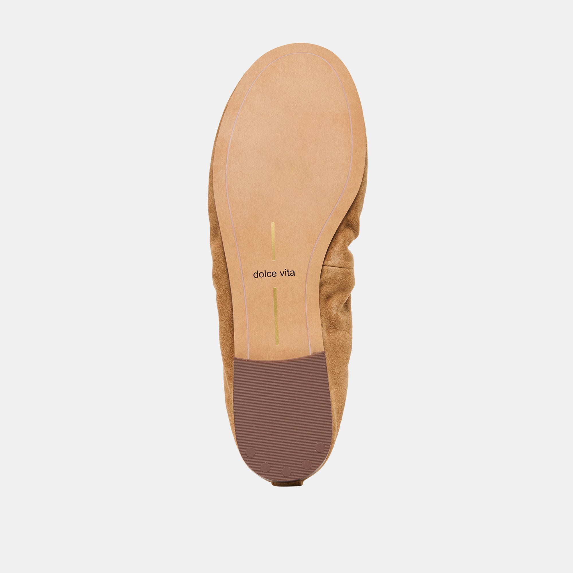 Conrad Lt Brown Suede Ballet Flats | Women Dolce Vita