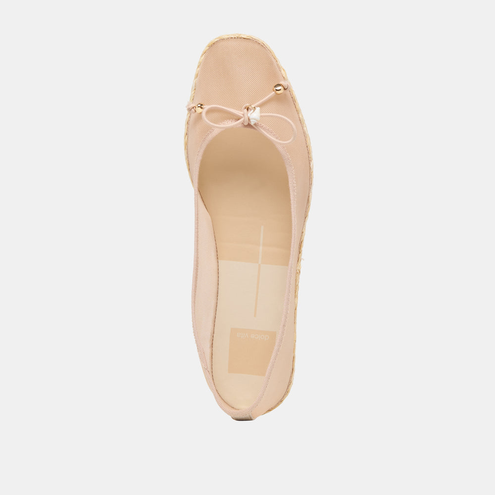Tianna Mesh Blush Mesh Ballet Flats | Women Dolce Vita