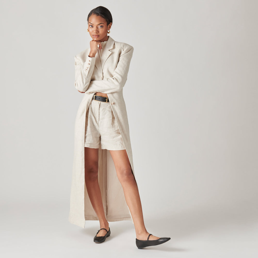Reyes Black Leather Ballet Flats | Women Dolce Vita