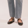 Reyes Black Leather Ballet Flats | Women Dolce Vita