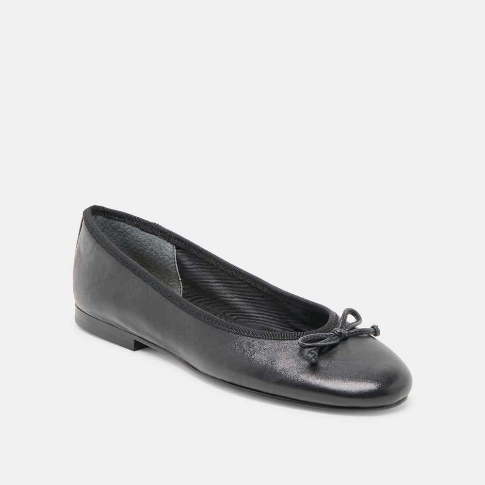 Ritla Black Leather Ballet Flats | Dolce Vita Women