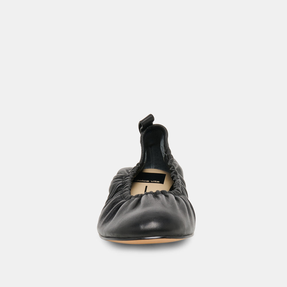 Conrad Black Leather Ballet Flats | Women Dolce Vita