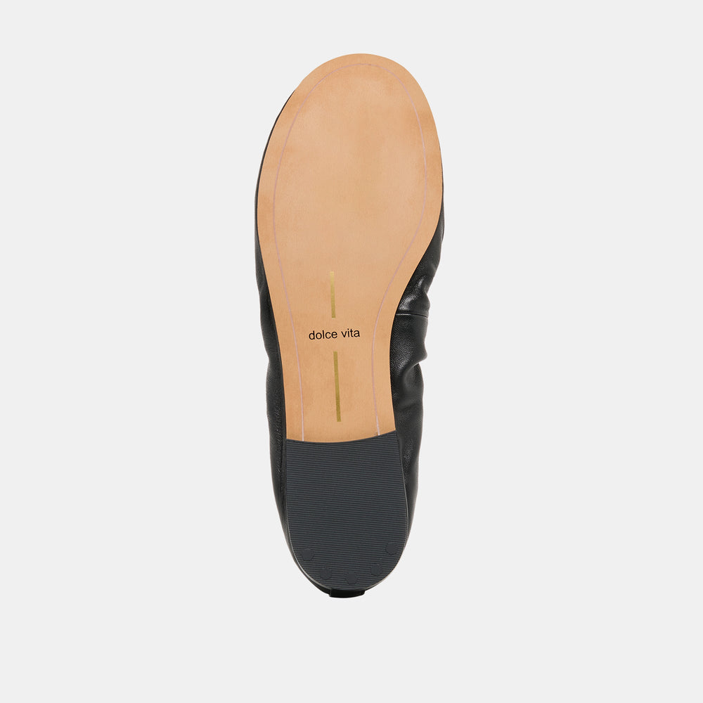 Conrad Black Leather Ballet Flats | Women Dolce Vita