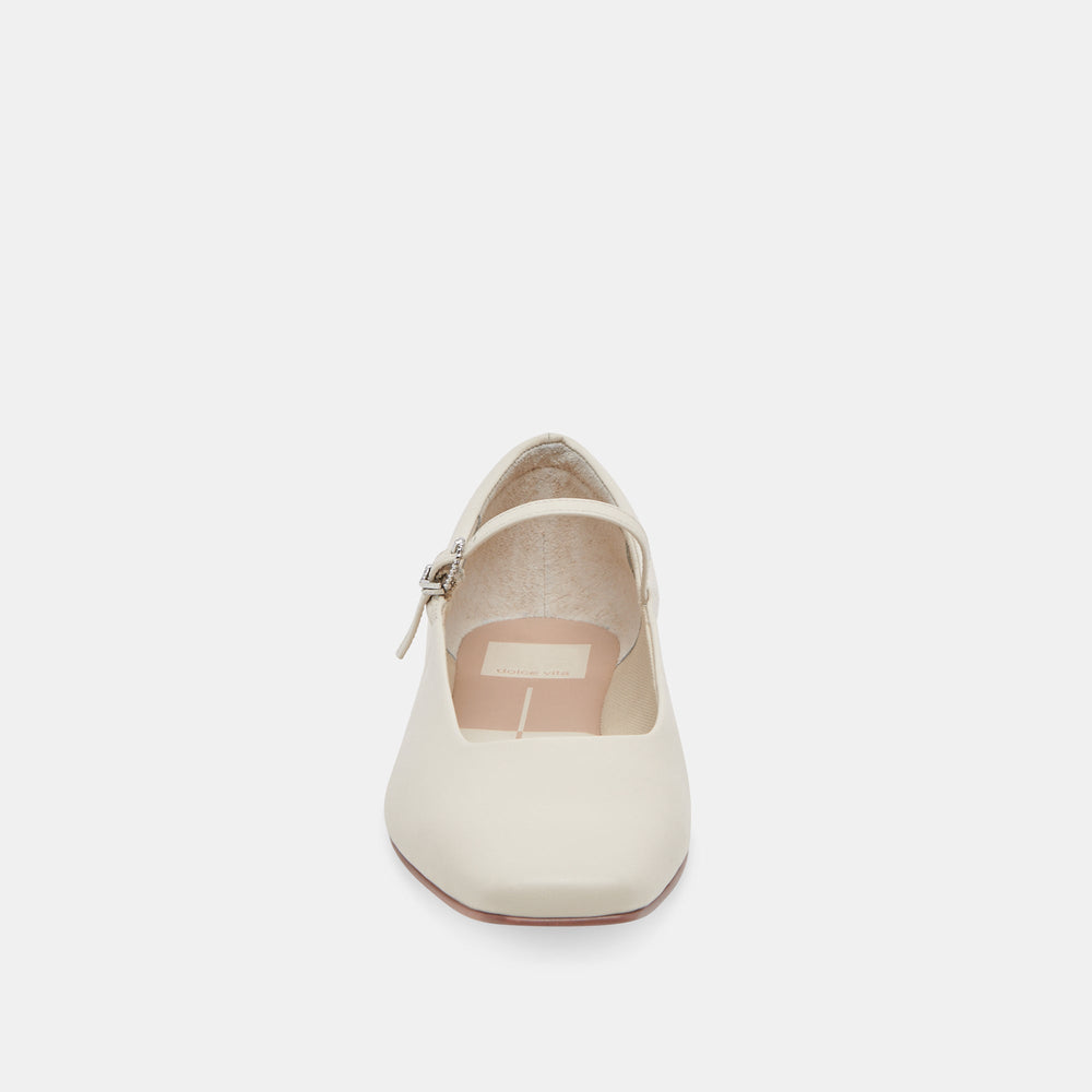 Reyes Ivory Leather Ballet Flats | Dolce Vita Women