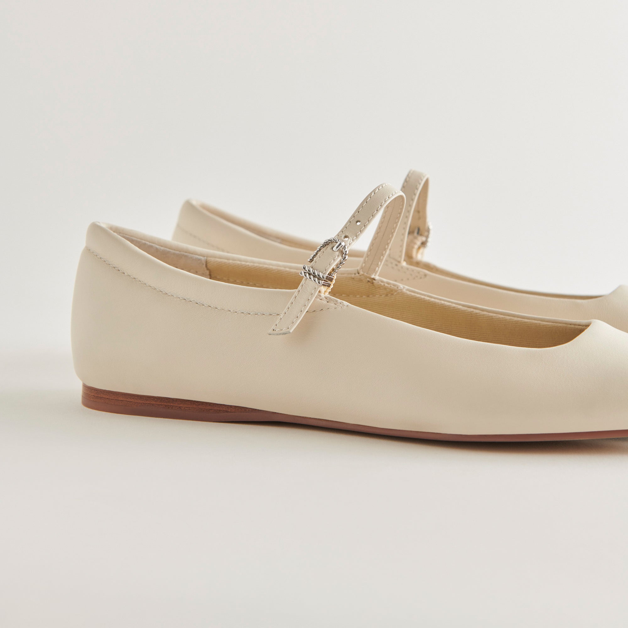 Reyes Ivory Leather Ballet Flats | Dolce Vita Women