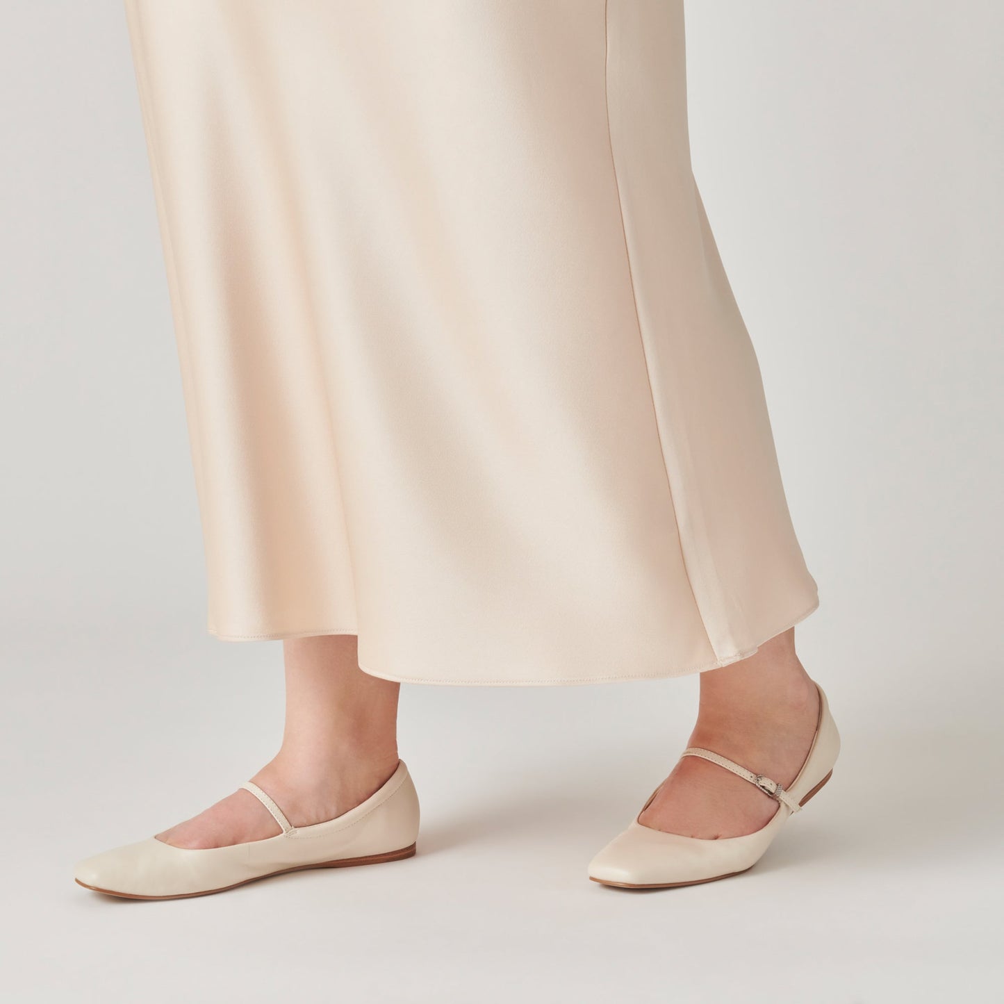 Reyes Ivory Leather Ballet Flats - Dolce Vita