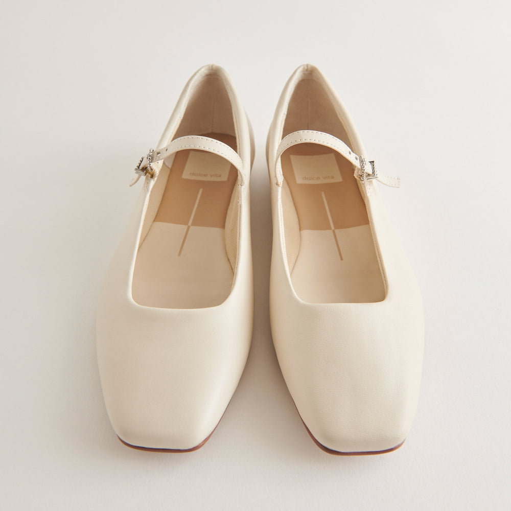 Reyes Ivory Leather Ballet Flats | Dolce Vita Women