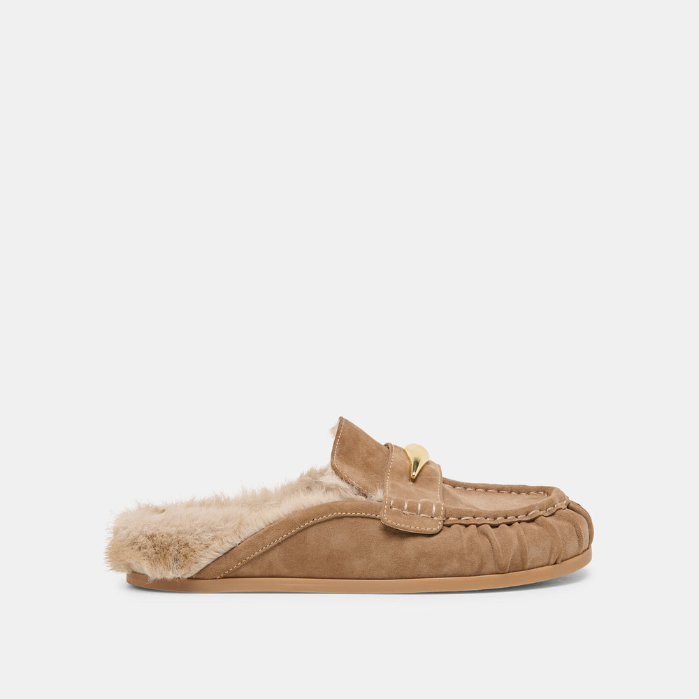 Jodero Plush Mushroom Suede Flats | Women Dolce Vita