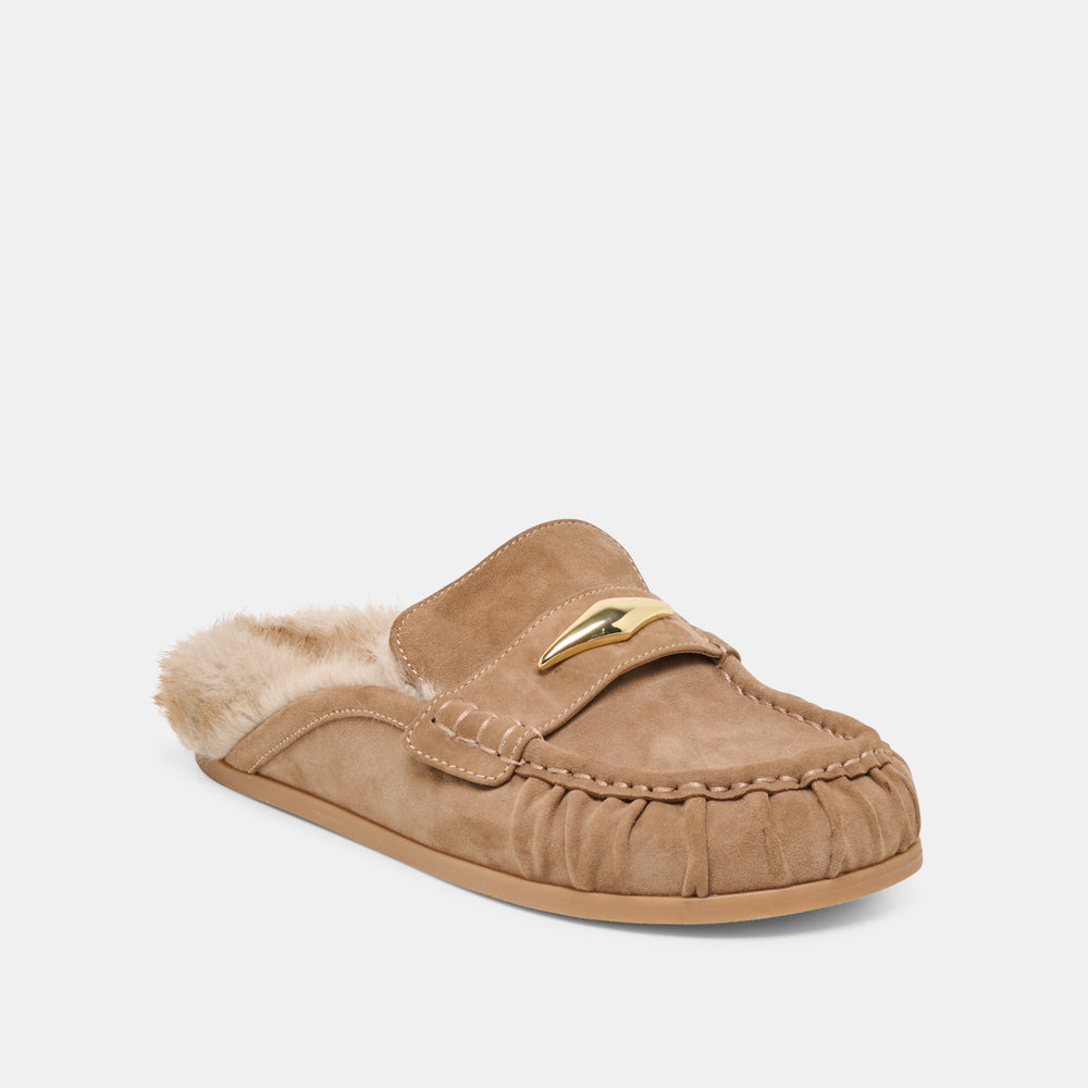 Jodero Plush Mushroom Suede Flats | Women Dolce Vita