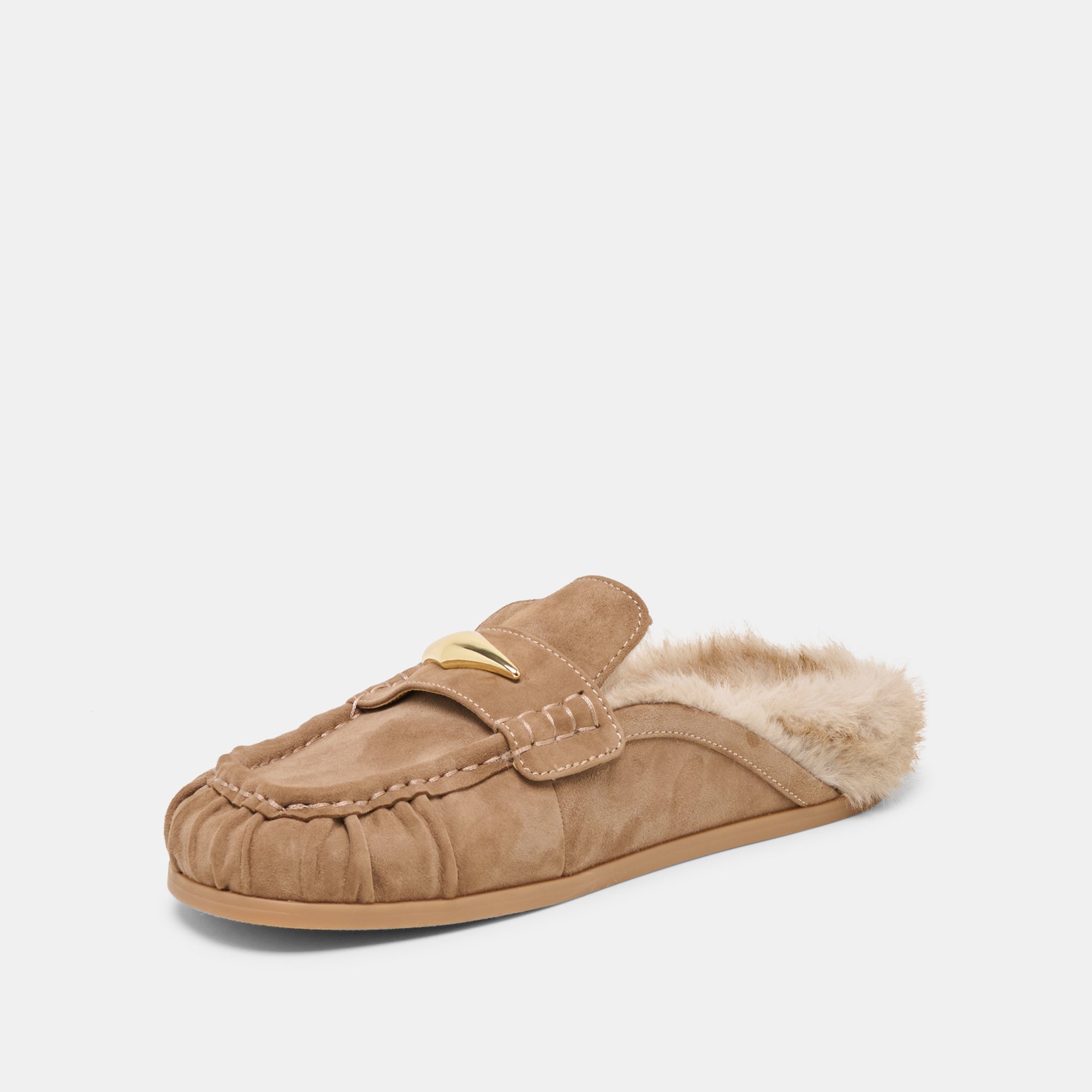 Jodero Plush Mushroom Suede Flats | Women Dolce Vita