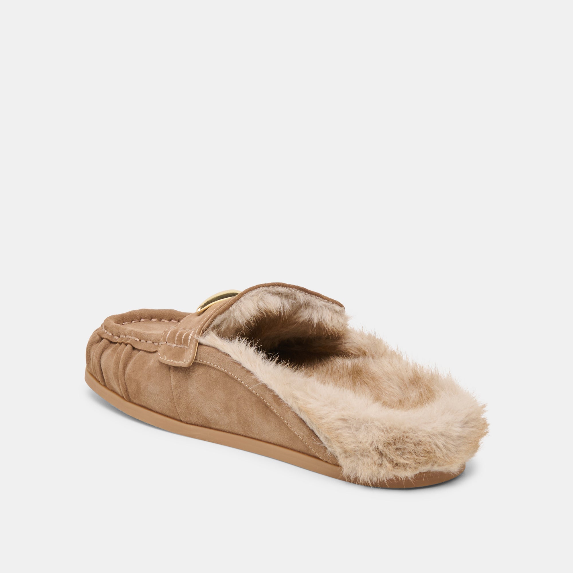 Jodero Plush Mushroom Suede Flats | Women Dolce Vita