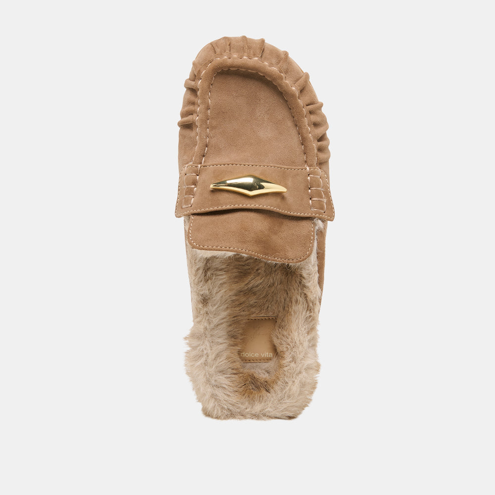 Jodero Plush Mushroom Suede Flats | Women Dolce Vita