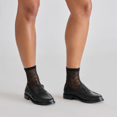 Bodi Black Leather Loafers | Women Dolce Vita
