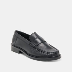 Bodi Black Leather Loafers | Women Dolce Vita