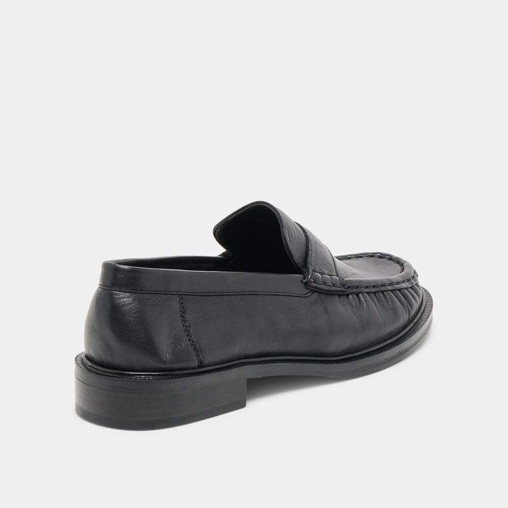 Bodi Black Leather Loafers | Women Dolce Vita