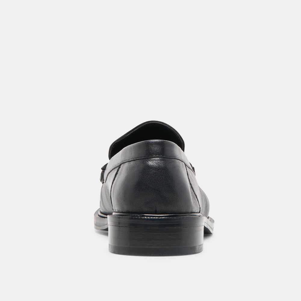 Bodi Black Leather Loafers | Women Dolce Vita