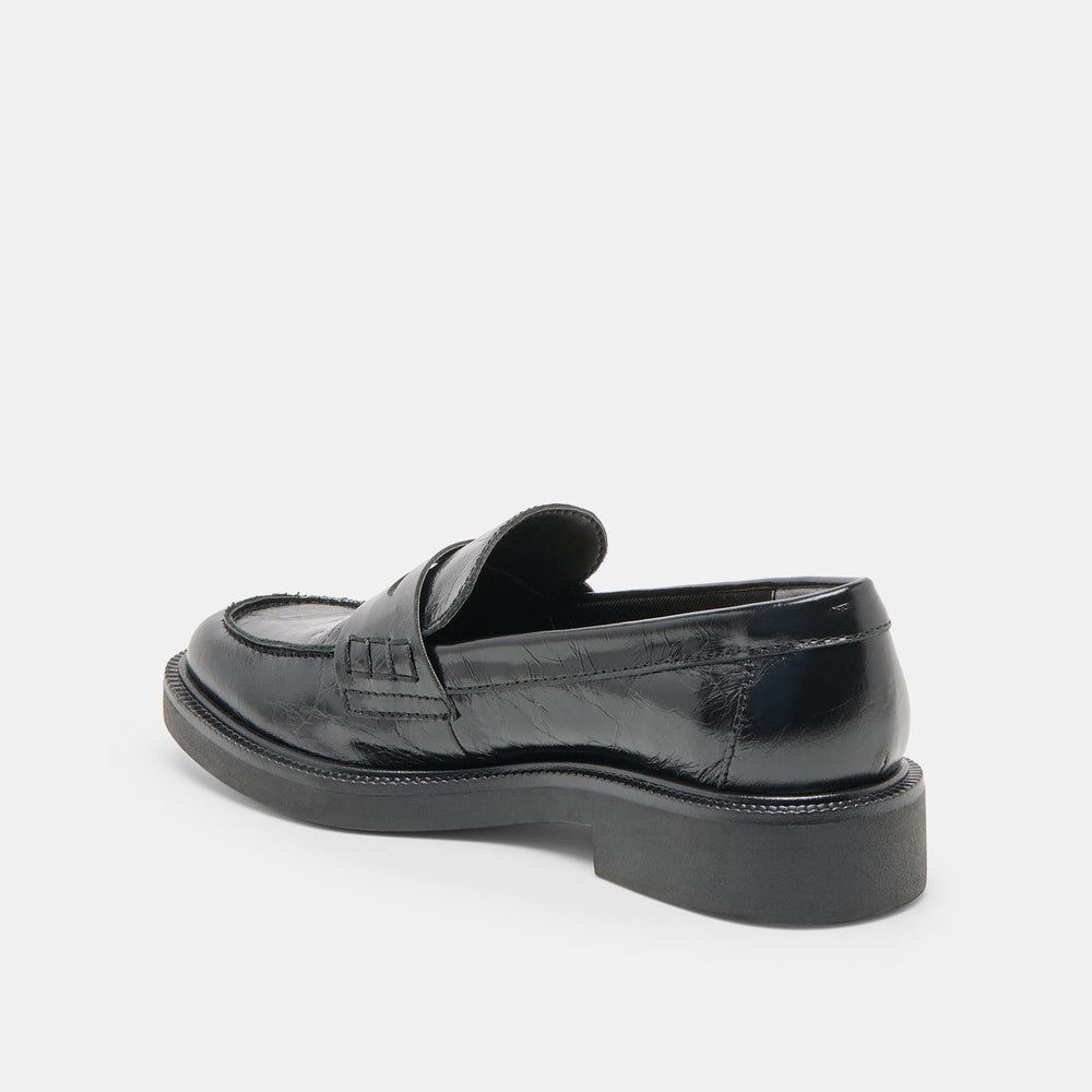 Tiggy Midnight Crinkle Patent Loafers | Dolce Vita Women