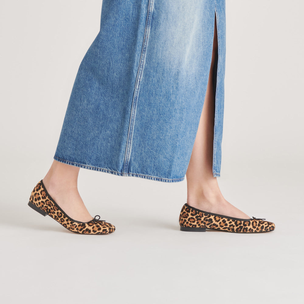 Anisa Ballet Flats DK LEOPARD CALF HAIR | Women Dolce Vita