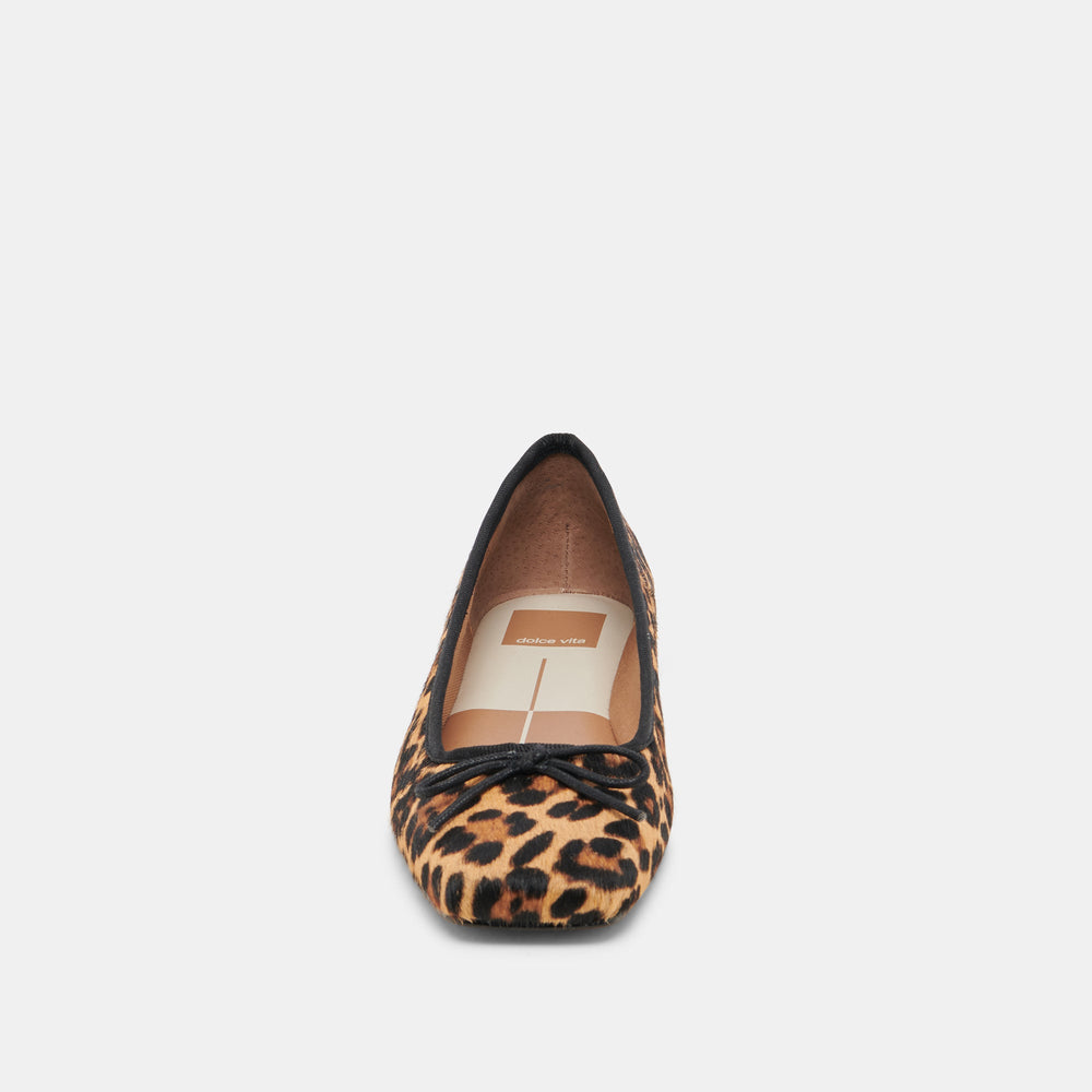 Anisa Ballet Flats DK LEOPARD CALF HAIR | Women Dolce Vita