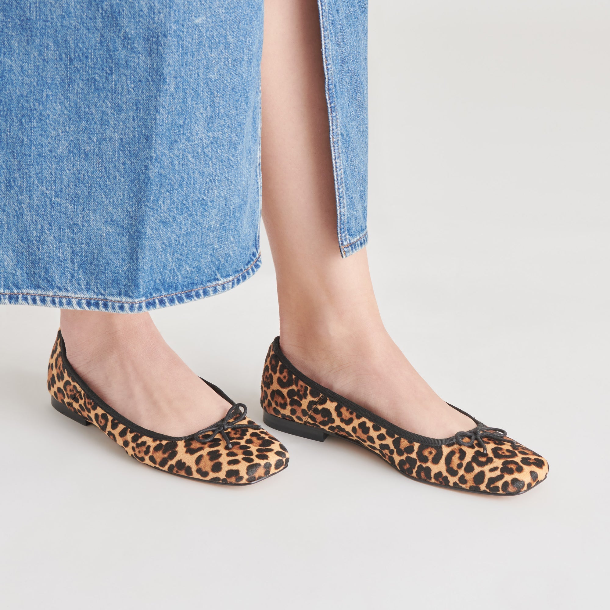 Anisa Ballet Flats DK LEOPARD CALF HAIR | Women Dolce Vita