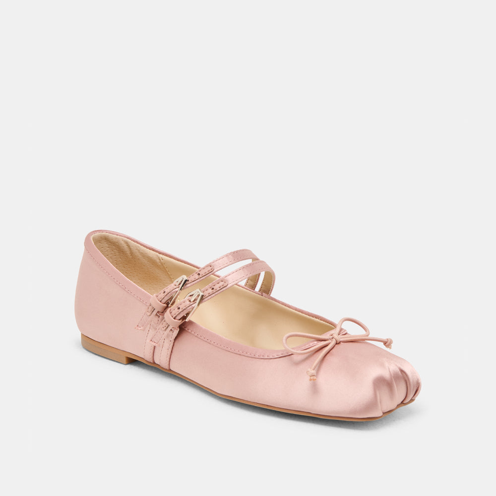 Gibsen Blush Satin Ballet Flats | Women Dolce Vita