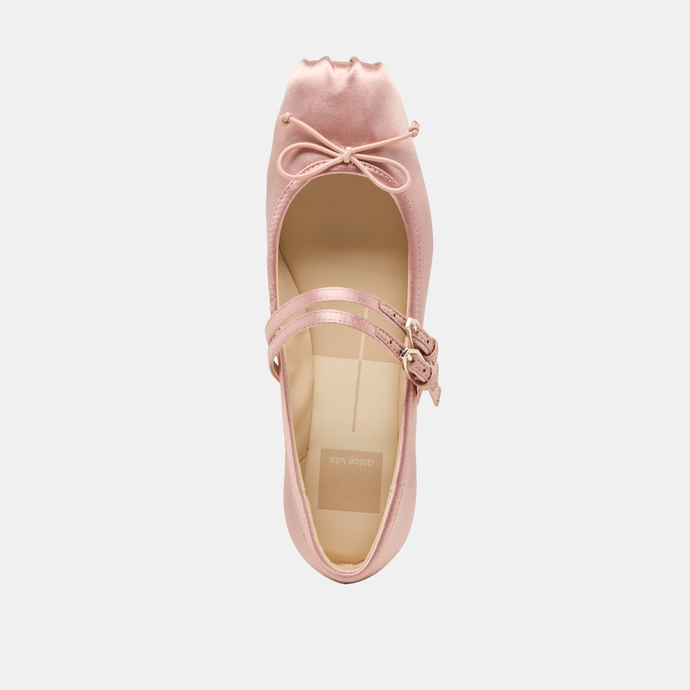 Gibsen Blush Satin Ballet Flats | Women Dolce Vita